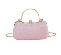YiQinzcxg Sac de soirée tendance en cuir synthétique avec chaîne amovible - Sac à main pour fêtes formelles - Sac à bandoulière - Sac de soirée en chaîne, a