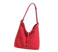 YiQinzcxg Sacs à bandoulière pour femmes en faux daim avec sangle réglable Sac à bandoulière tendance Petit Hobos pour femmes, rouge
