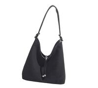 YiQinzcxg Sacs à bandoulière pour femmes en faux daim avec sangle réglable Sac à bandoulière tendance Petit Hobos pour femmes, Noir