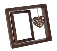 YiQinzcxg Sentimental Pet Cadre photo rotatif 4 x 6 cm avec pendentifs en forme de cœur sculpté pour chiens et chats