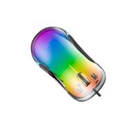 YiQinzcxg Souris de jeu ergonomique avec éclairage réglable et capteurs optiques avec haute précision pour tous les tours - Éclairage de synchronisation musicale