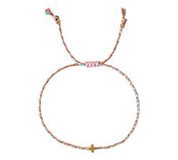 YiQinzcxg Style bohème réglable Bracelet en corde de coton robuste avec motifs croix Décoration de mode pour hommes et femmes