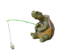 YiQinzcxg Tortues de jardin Décoration Statue Fées Accessoires de jardin Figurines d'animaux pour l'extérieur Cadeau de pendaison de crémaillère pour terrasses Décoration de cour Figurines d'animaux