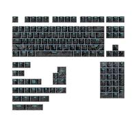 YiQinzcxg Transparents Line Touches 135 touches Double Shot Impression avant Rétroéclairés Jeu de touches Sublimation Largement pour commutateurs