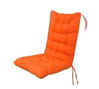 YIQIYOU Coussin de Chaise 45x100cm Coussin Fauteuil de Jardin avec Dossier, Coussins pour Chaises de Jardin résistant pour Chaise, Fauteuil ou transat de Jardin, terrasse ou Balcon(Couleur:Orange)