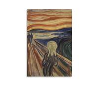 YiQuSoft Edvard Munch Poster The Scream (1893) - Impression esthétique sur toile - Décoration moderne pour chambre à coucher - Style sans cadre - 40 x 60 cm