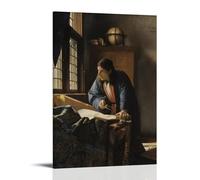 YiQuSoft Johannes Vermeer Impression sur toile représentant le géographe - Peinture murale moderne pour la maison - Idée cadeau - 20 x 30 cm