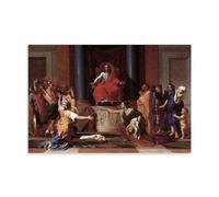 YiQuSoft Nicolas Poussin Le Jugement de Salomon, 1649 Poster Art Peinture sur Toile Décoration Murale Photo Décoration Moderne Sans Cadre 20 x 30 cm