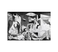 YiQuSoft Poster Guernica de Pablo Picasso - Impression sur toile - Décoration d'intérieur - Décoration moderne - Sans cadre - 50 x 75 cm
