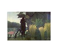 YiQuSoft Poster Henri Rousseau Le Charmeur de Serpent 1907 - Impression sur toile - Décoration murale d'intérieur moderne - Sans cadre - 50 x 75 cm