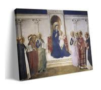 YiQuSoft Poster imprimé Fra Angelico La Vierge avec Saints Côme et Damien - Décoration murale - Décoration d'intérieur - 20 x 30 cm