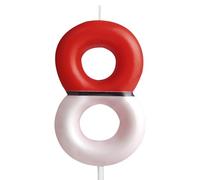 Yiran Bougie d'anniversaire numéro 8, bougie d'anniversaire rouge et blanc, gâteau décoration anniversaire, Film de dessin animé thème fille garçon enfant anniversaire bougie décoration