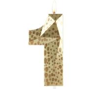 Yiran Bougies d'anniversaire en forme de chiffre de lion, bougie 3D à motif de lion marron, joyeux 1er anniversaire pour décoration de gâteau, gâteau d'anniversaire pour garçons et filles, fournitures