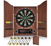 Yirinatek Jeu de Flechette Electronique Coffret Décoratif pour Cible Flechette Electronique [12*Bronze Fléchettes] - Marron