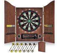 Yirinatek Jeu de Flechette Electronique, Coffret pour Cible Flechette | [12*Bronze Fléchettes][Mode de jeu Cricket], Jeux de Flechettes Adulte Électronique, pour Jeux Familiaux et Bar