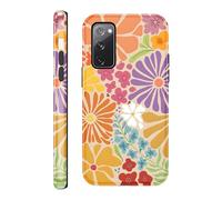 Yirlbey 2 in 1 Été Coque pour Samsung Galaxy S20 FE 5G / S20 Lite / S20 6,5", Aesthetic Summer Fleur Motif Dessin Étui Silicone TPU pour Filles Antichoc Housse Protection Cover, Anti-Rayures Case, 05