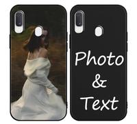 Yirlbey Coque Personnalisée Photo pour Samsung Galaxy A20e 5,8", Personnalisable Étui avec Votre Propre Image Texte, Custom Personnaliser Housse de Protection TPU Bumper Cover pour Samsung A20e, Noir