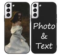 Yirlbey Coque Personnalisée Photo pour Samsung Galaxy S21 5G 6,2", Personnalisable Étui avec Votre Propre Image Texte, Custom Personnaliser Housse Silicone TPU Bumper Cover pour Samsung S21 5G, Noir