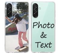 Yirlbey Coque Personnalisée Photo pour Samsung Galaxy S25 FE 5G 6,7", Personnalisable Étui avec Image Texte, Custom Personnaliser Housse Bumper Cover pour Samsung Galaxy S25 FE 5G, Transparent