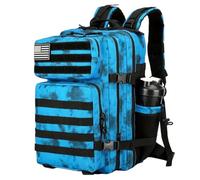 YIRONER Sac à dos 3 jours Assault Outdoor Sac à dos d’escalade imperméable Camping Randonnée Mochila Sac Mochila(BleuZA)