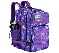 YIRONER Sac à dos 3 jours Assault Outdoor Sac à dos d’escalade imperméable Camping Randonnée Mochila Sac Mochila(VioletZA)