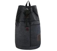YIRONER Sport Sacs à dos de voyage de grande capacité Bagages masculins Seau en toile Sac d’épaule Sac de sport pour randonnée homme Sac à dos Extérieur(noir,Petit 26x45x26cm)