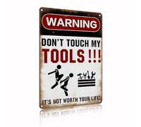 Yiruhe Panneau d'avertissement « Not Touch My Tools » - Style vintage - 20,3 x 30,5 cm (2439)