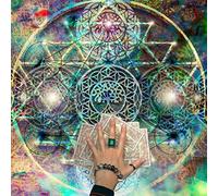 Yisawroy Nappe de Table métaphysique 60 x 60 cm - Tapis de Jeu - Pendule - Divination Cartes de Jeu - Nappe de Divination - Nappe de Tarot