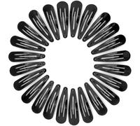 YISCOKO Lot de 24 barrettes à cheveux en métal noir de 5,1 cm pour enfants et filles
