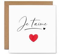 YISCOKO saint valentin femme Avec enveloppe cadeau-je t'aime Carte pour homme carte saint valentin femme（15cm*15cm）