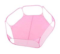 Yisenda Parc pour Animaux de Compagnie, clôture Pliante pour Animaux de Compagnie Respirant Pliable Portable Confortable Transparent pour Animal de Compagnie pour Chiot Chat Lapin pour(Pink)