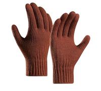 YISENJEE Chauds Gants Tricotés Gants D'Hiver Épais Et Chauds En Tricot D'Alpaga Pour Femme, Pour Écran Tactile - Bordeaux