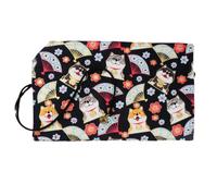 YISENJEE Étui À Crayons en Toile Trousse À Crayons en Tissu avec Rangement pour Stylo Gel De Grande Capacité Et Sac De Protection pour Stylo Plume-Blue Akita