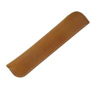 YISENJEE Étui A Crayons Étui De Protection pour Stylo Multicolore Vintage en Cuir De Vachette Ciré Imitation Tannage Végétal Cousu À La Main, Housse De Protection pour Stylo, Camel, Simple