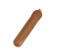 YISENJEE Étui De Protection pour Stylo Plume Étui À Stylos en Cuir De Vachette Imitation Cire, Fait À La Main, Housse De Protection pour Stylo Simple, 155 mm X 35 mm, Camel