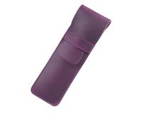 YISENJEE Étui De Protection pour Stylo Plume Étui À Stylos en Cuir Imitation Cuir De Vache, Fait À La Main, Housse De Protection pour 2 Stylos, 165 mm X 50 mm, Violet