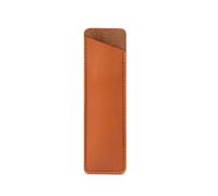 YISENJEE Étui De Protection pour Stylo Plume Étui À Stylos en Cuir Signature Pen Color Étui À Stylos en Cuir Carré Protecteur De Stylo Sac De Rangement Marron Clair 5 Pièces