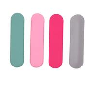 YISENJEE Étui De Protection pour Stylo Plume Lot De 4 Trousses À Crayons Colorées en Cuir Synthétique, Porte-Stylo, Sac De Papeterie, Vert, Rose, Gris