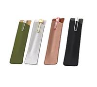 YISENJEE Étuis À Stylo Plume Étui À Stylos en Cuir Coloré, Housse De Protection pour Stylos, 42 mm X 163 mm, Sac De Rangement, Couleur Froide, 4 Pièces