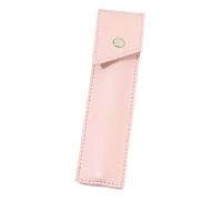YISENJEE Étuis À Stylo Plume Trousse À Crayons Carrée en Cuir, Couleur Unie, Simple Signature, Étui De Protection pour Stylo, Rose