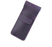 YISENJEE Petite Trousse Stylo Porte-Stylo en Cuir De Vachette Synthétique Fait Main, Housse De Protection pour 4 Stylos, 165 mm X 70 mm, Violet