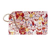 YISENJEE Pochette Feutre Trousse À Crayons en Tissu avec Rangement pour Stylo Gel De Grande Capacité Et Sac De Protection pour Stylo Plume-Lucky Cat