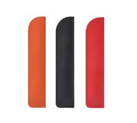 YISENJEE Pochette Stylo Plume Lot De 3 Étuis De Protection en Cuir PU Épais Multicolore, Étuis Triangulaires Ouverts pour Stylos, Rouge, Marron Et Noir