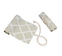 YISENJEE Pochettes Rouleaux Trousse À Crayons en Tissu À Carreaux, Porte-Crayons-Grey-108 Holes
