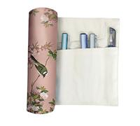 YISENJEE Porte-Brosses Trousse À Crayons À Rideau en Tissu De Style Chinois De Grande Capacité De 26 Couleurs-Begonia