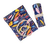 YISENJEE Porte-Brosses Trousse À Crayons en Tissu De Grande Capacité, Motif Flamant Rose, Chat, Oiseau, Motif Animal-Tropical Fish-108 Holes