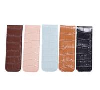 YISENJEE Sac A Crayons Trousse À Crayons De Couleur Unie, Motif Crocodile, Sac De Rangement, Grande Capacité, Portable, Étui À Crayons, Housse De Stylo, Couleur Froide, Lot De 5