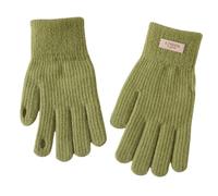 YISENJEE Tricotés Gants Hiver Gants D'Hiver Chauds Pour Femme, Épais, Tricotés, Pour Écran Tactile, Pour L'Extérieur - Vert