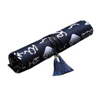 YISENJEE Trousse À Crayon Enroulable Sac De Rangement pour Pinceaux en Toile, Rouleau De Rideau À Dix Trous, Sac en Tissu, Housse De Protection pour Pinceaux-Oracle