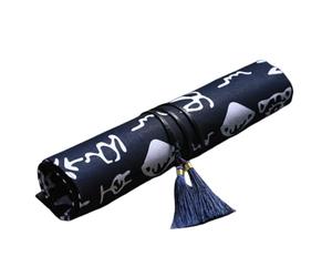 YISENJEE Trousse À Crayon Enroulable Sac De Rangement pour Pinceaux en Toile, Rouleau De Rideau À Dix Trous, Sac en Tissu, Housse De Protection pour Pinceaux-Oracle